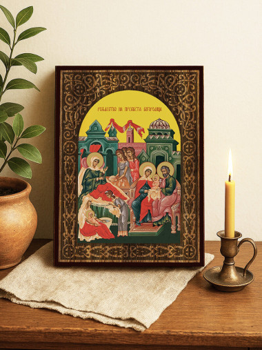 Икона Рождество на Пресвета Богородица - дървесен свод