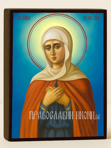 Икона на Св. Анна с небесен фон