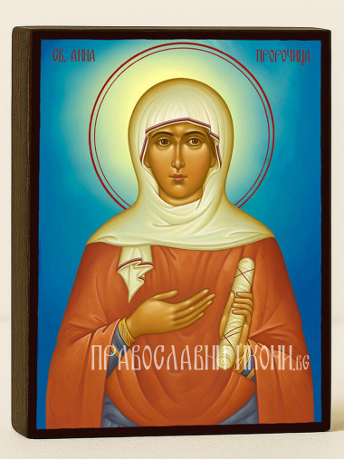 Икона на Св. Анна Пророчица с небесен фон